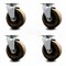 Service Caster 5 Inch High Temp Phenolic Wheel Swivel Caster Set with Roller Bearings SCC SCC-20S520-PHRHT-4 - alternate 1